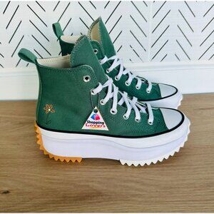 ⭐Converse Run Star Hike Platform Sz 5.5 Mens Shoes Little Flowers Green A11562C